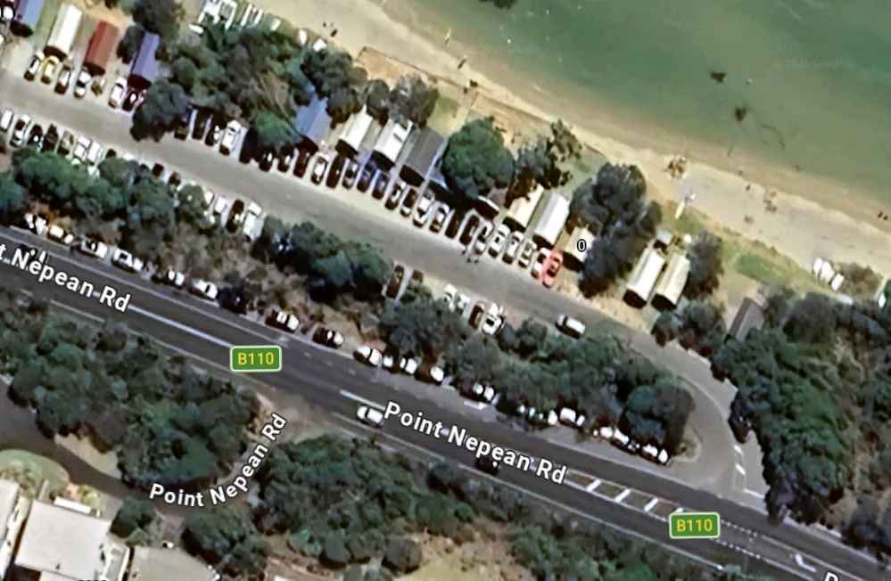 Roadside and foreshore parking along Point Nepean Rd, Blairgowrie